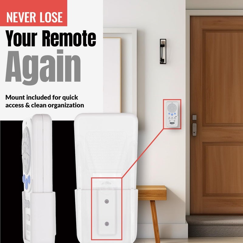 Anderic RRTX012 Replacement Ceiling Fan Remote Control Compatible with Harbor Breeze A25-TX012 A25-TX025 – 6-Speed Fan Control, Light Dimmer, Up & Down Lights, Reverse Airflow, Sleep Timer - Image 4